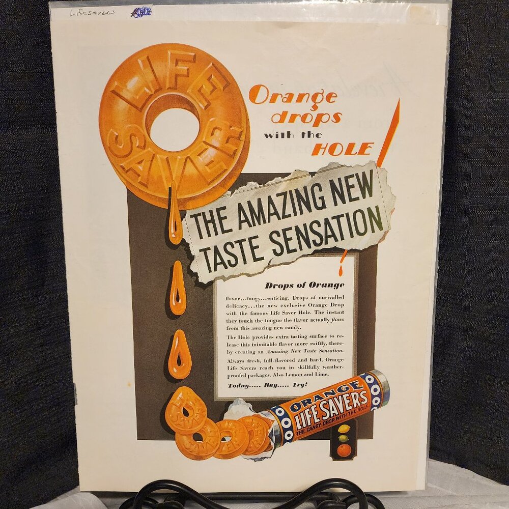 Life Savers / RCA Radiola Vintage Advertising - 1930